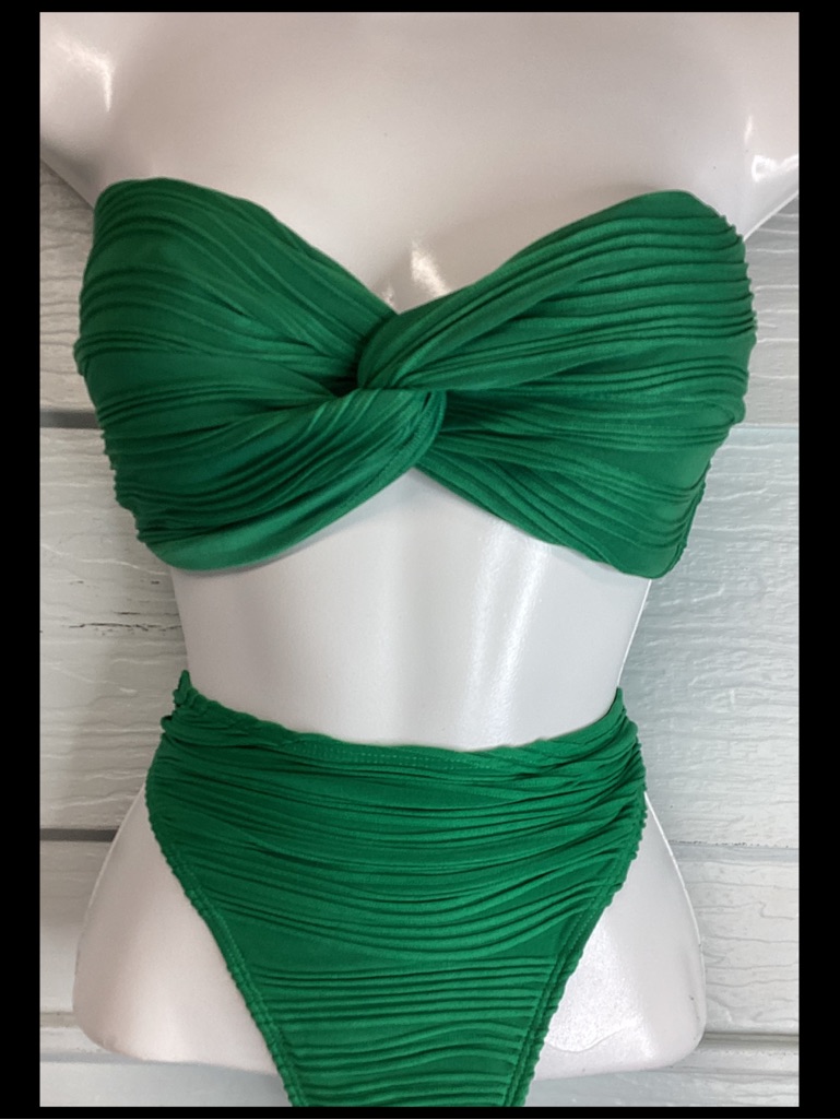 Womens Green Bandeau Bikini Set  Brand51